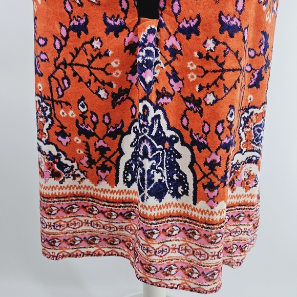 Anthropologie Vanessa Virginia Finn Sleeveless Silk Tank in Orange Floral - Picture 7 of 14